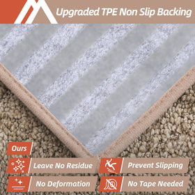 COSY HOMEER beige backing keeps dry floors stable under tread