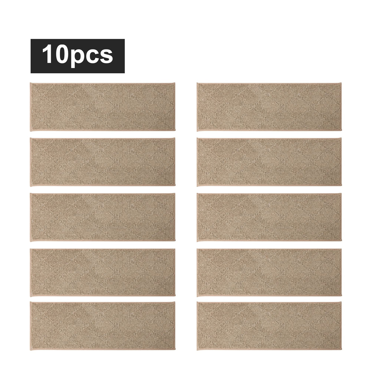 COSY HOMEER beige stair treads displayed for sale in a store