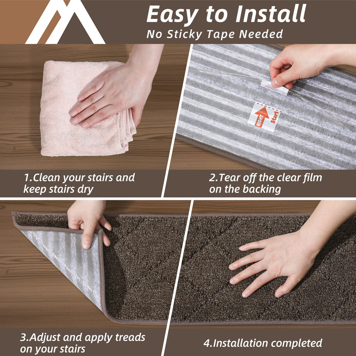 COSY HOMEER low-profile design on stairs helps doors glide.