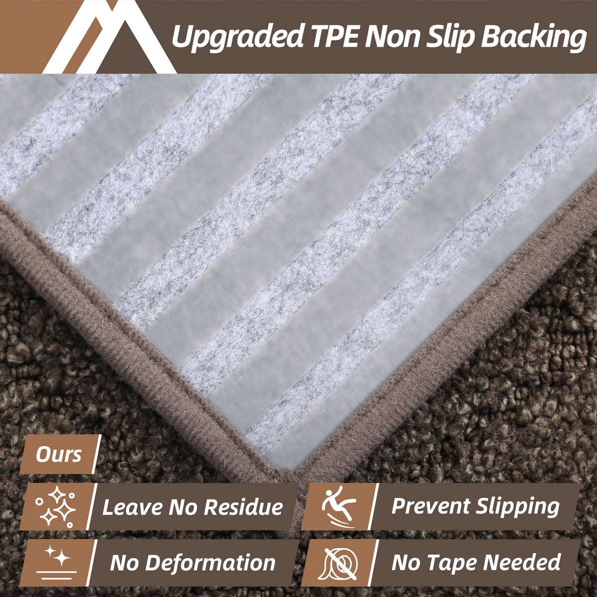 COSY HOMEER 28x9 size mats, compact and low-profile for stairs.