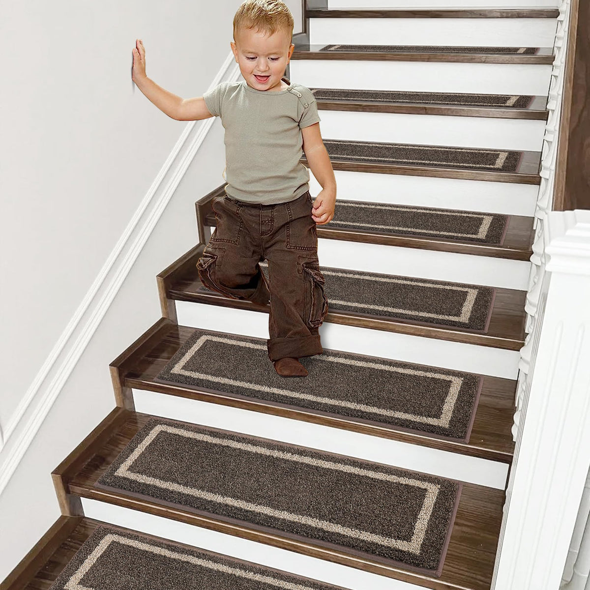 Cosy Homeer machine-washable stair treads for easy cleaning