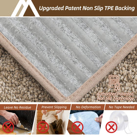 COSY HOMEER non-slip backing keeps dry floors secure and scuff-free