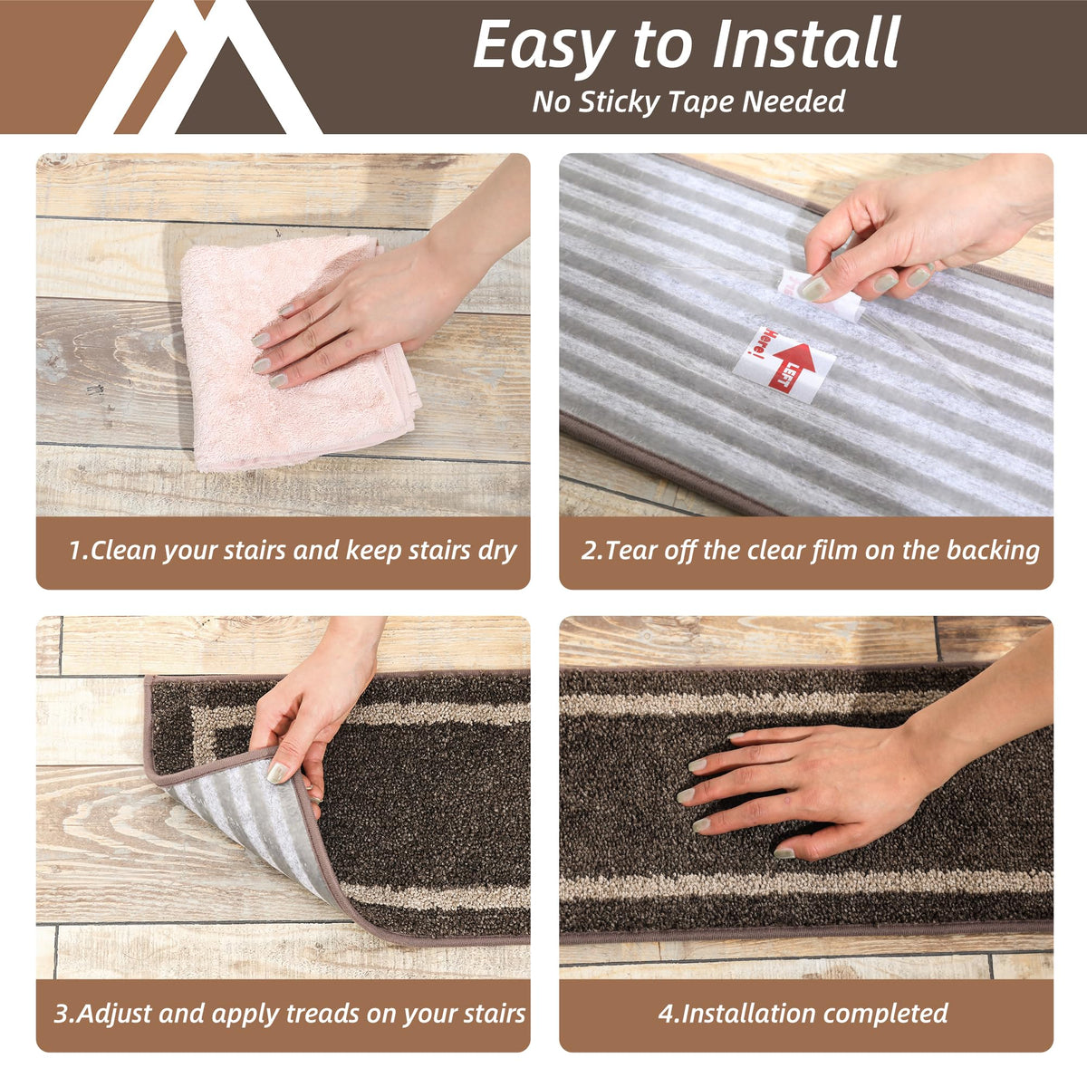 Cosy Homeer non-slip TPE backing close-up showing residue-free grip
