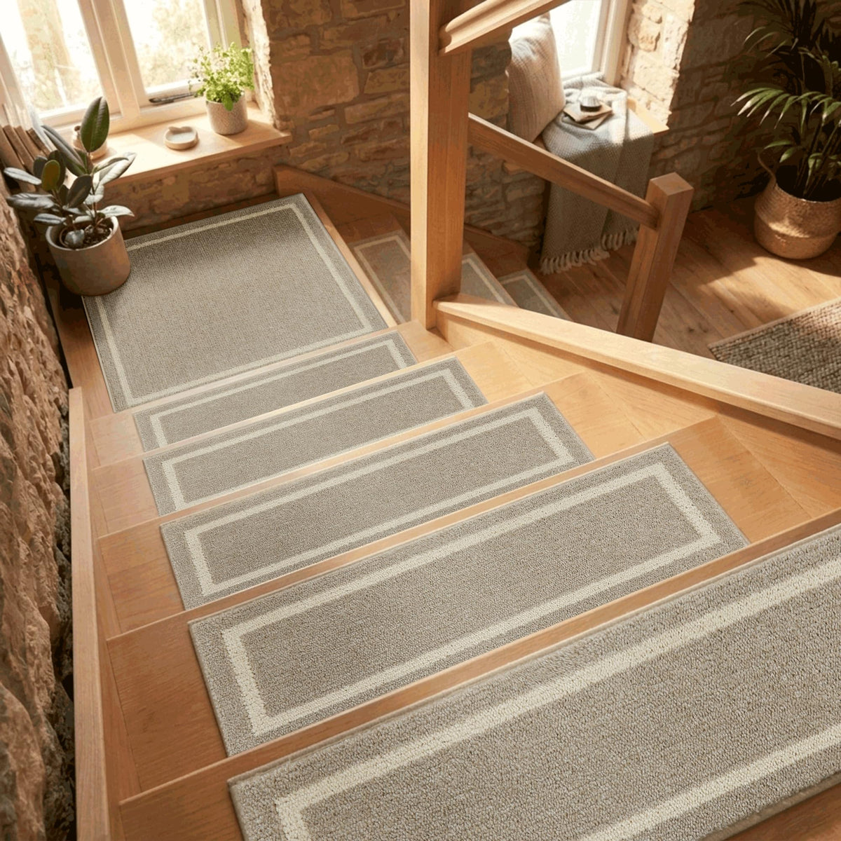 COSY HOMEER non-slip-back stair treads reduce noise and slips