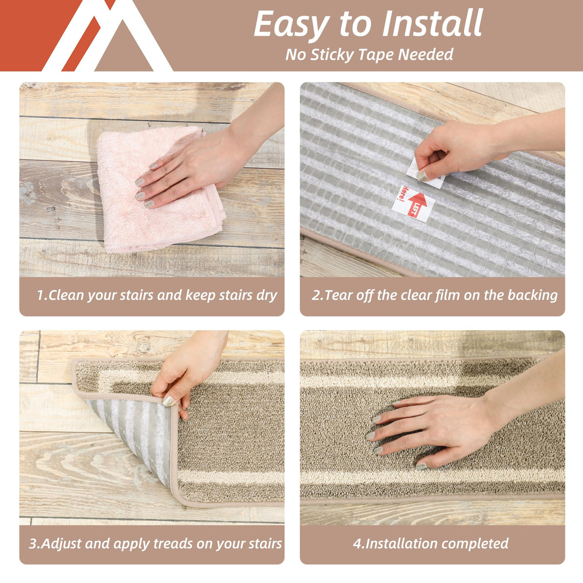 COSY HOMEER stair treads protect wooden steps from scratches