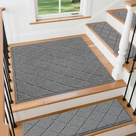 COSY HOMEER stair landing rug with non-slip backing for safer wooden stairs.