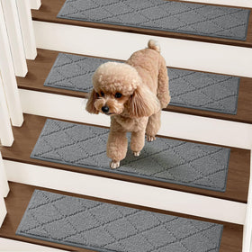 COSY HOMEER gray stair runner complements any décor.