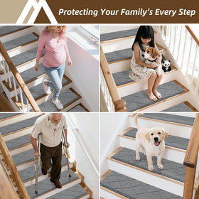 COSY HOMEER 9x28 stair treads reduce noise and warm feet.