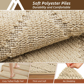 COSY HOMEER anti-slip backing keeps treads in place without glue.
