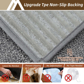 COSY HOMEER 30x30in stair treads add warmth and quiet to stairs.