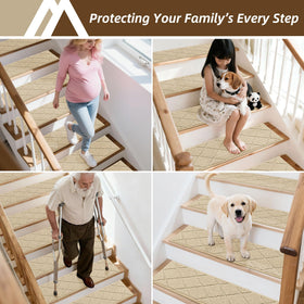 COSY HOMEER machine-washable stair treads for simple cleaning.