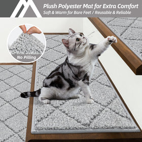COSY HOMEER non-slip stair mats help keep kids and pets secure