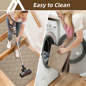 COSY HOMEER TPE-backed stair rug resists water for everyday use