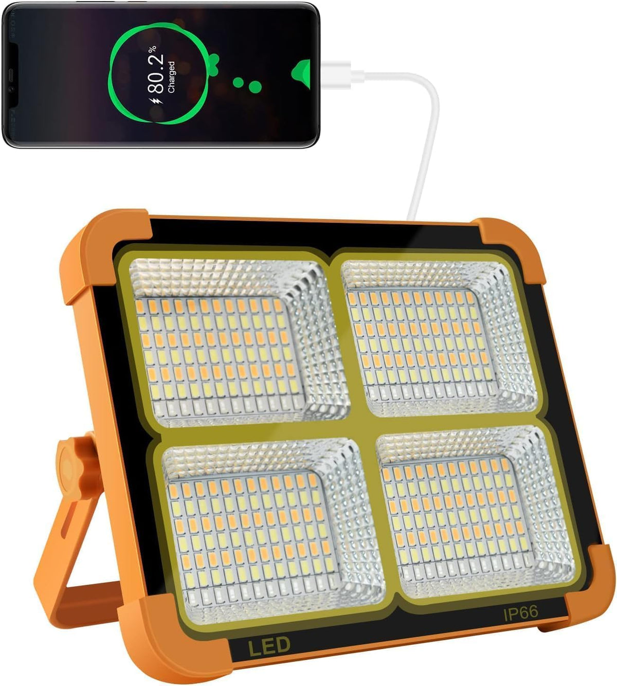 CosyEasy portable LED work light, front view, ideal for outdoor job sites with strong brightness
