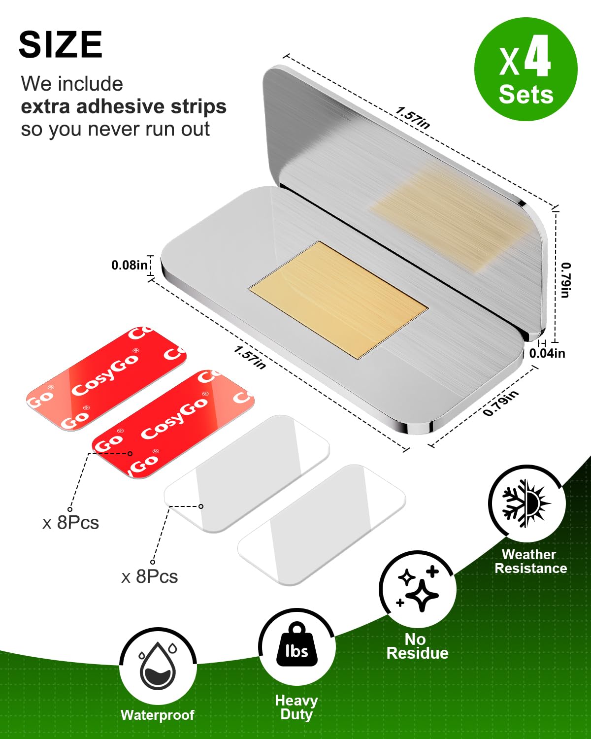 CosyGo four-set kit suits kitchen, bathroom, closet, and office needs