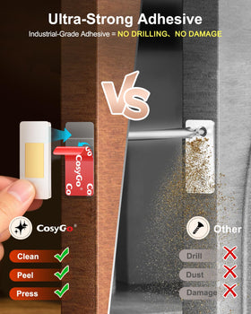 CosyGo stainless steel catches resist rust for kitchens and baths.