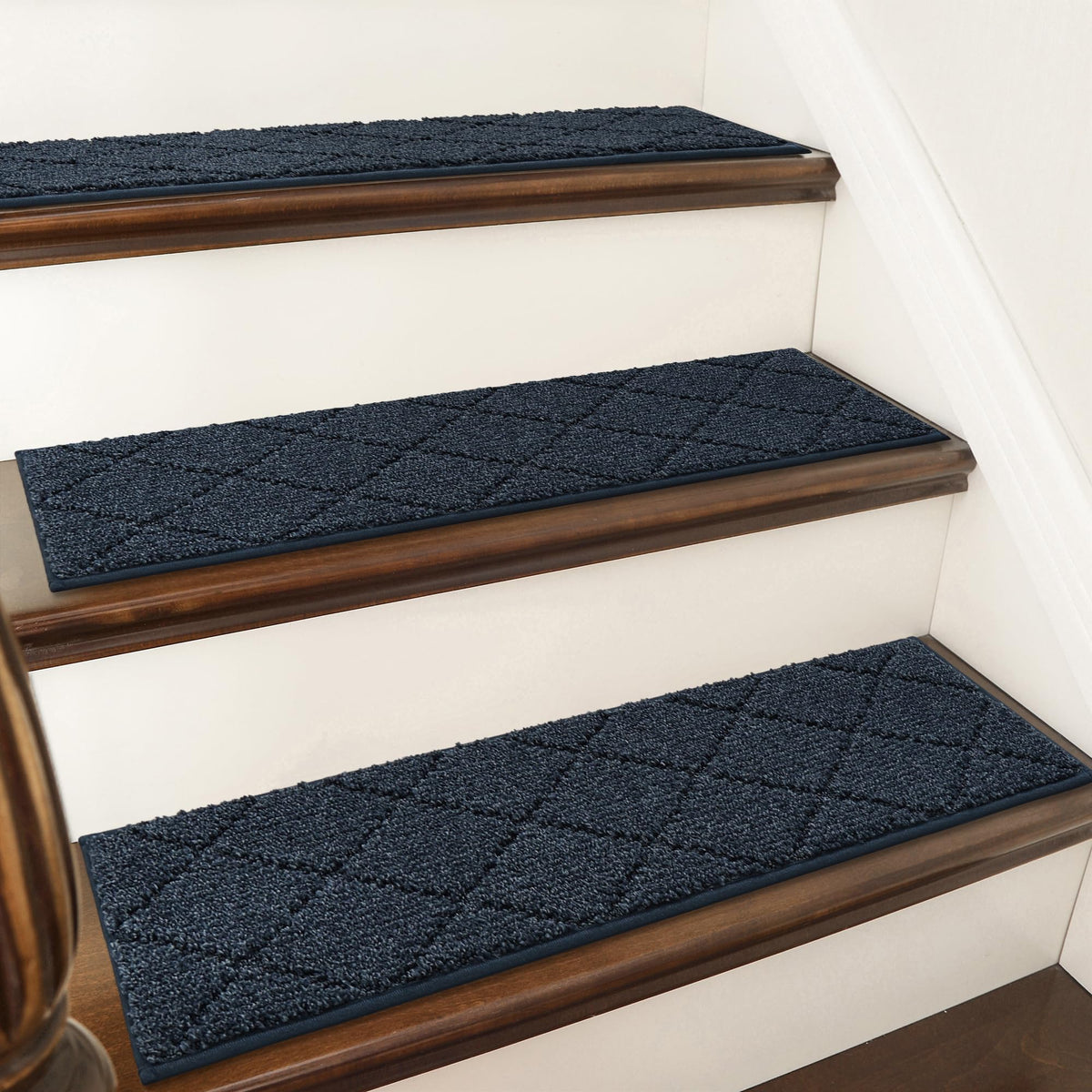 COSY HOMEER edging stair tread navy provides non-slip grip on wooden stairs