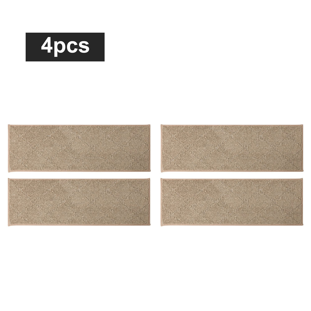 COSY HOMEER Edging Stair Treads 7-piece beige set offers versatile stair coverage.