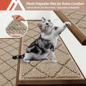 COSY HOMEER Edging Stair Treads low-profile design clears doors smoothly.