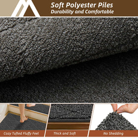 COSY HOMEER Edging Stair Treads close-up of TPE backing and grip.