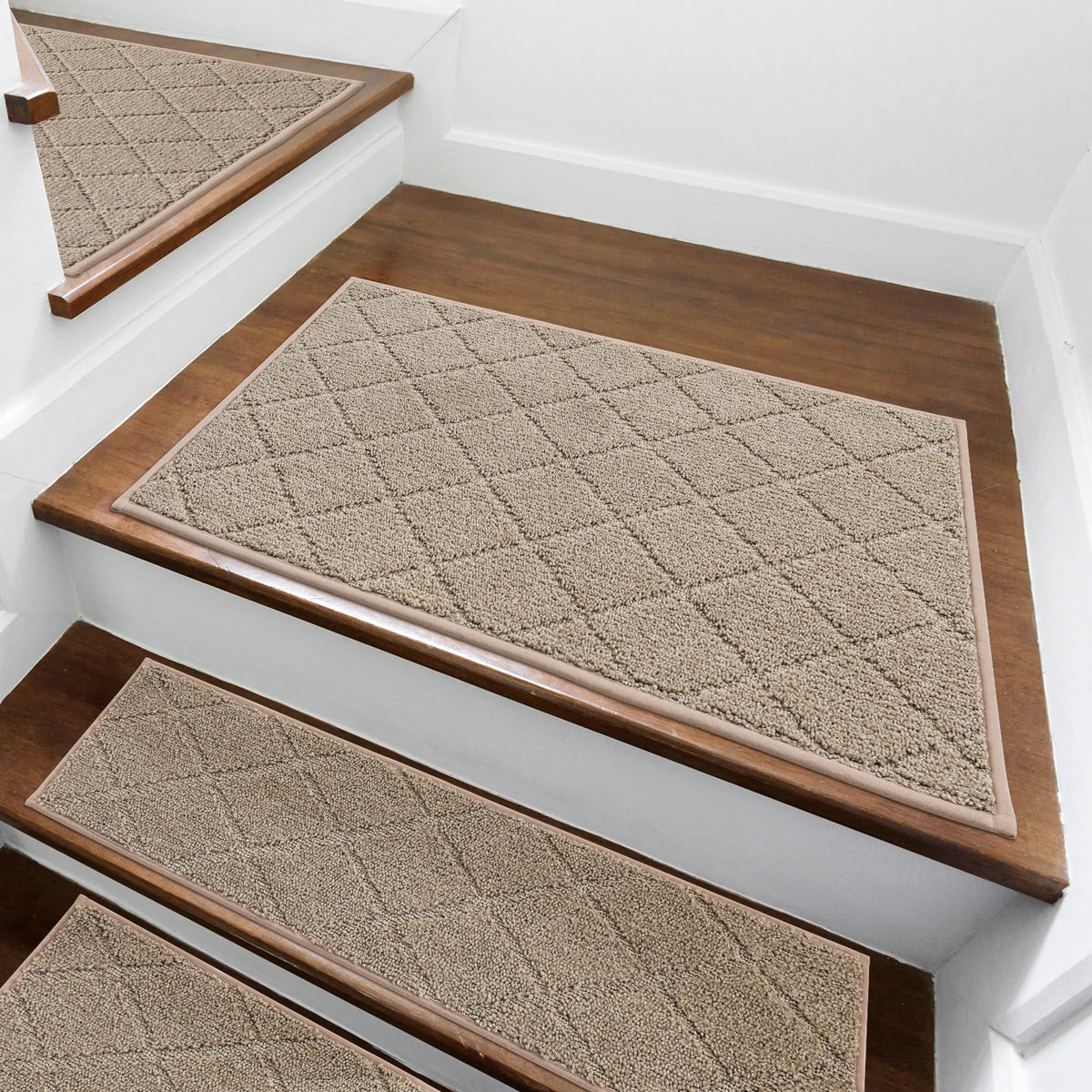 COSY HOMEER beige stair treads fit standard stair sizes
