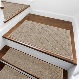 COSY HOMEER beige stair treads fit standard stair sizes