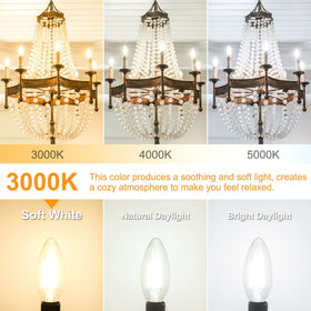 Cotanic clear glass filament bulb for vintage look and warm glow