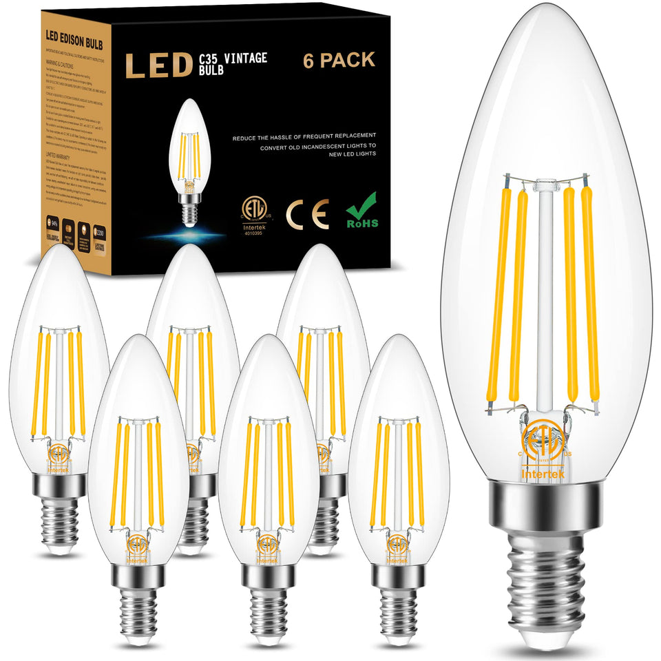 Cotanic E12 base 3000K LED bulbs for warm living room ambience
