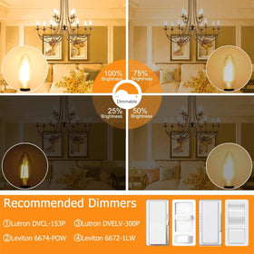 Cotanic 3000K soft white LED delivers 600 lumens for living areas.