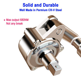 Cotouxker torque multiplier for lug-nuts-removal enables quick tire changes.