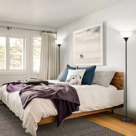 Coucrek floor lamp ideal for dorms and bedrooms, delivering dependable lighting.
