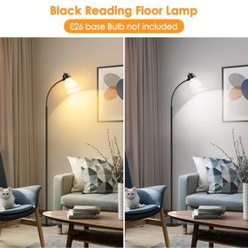 Coucrek gooseneck adjustable lamp provides focused light for reading.