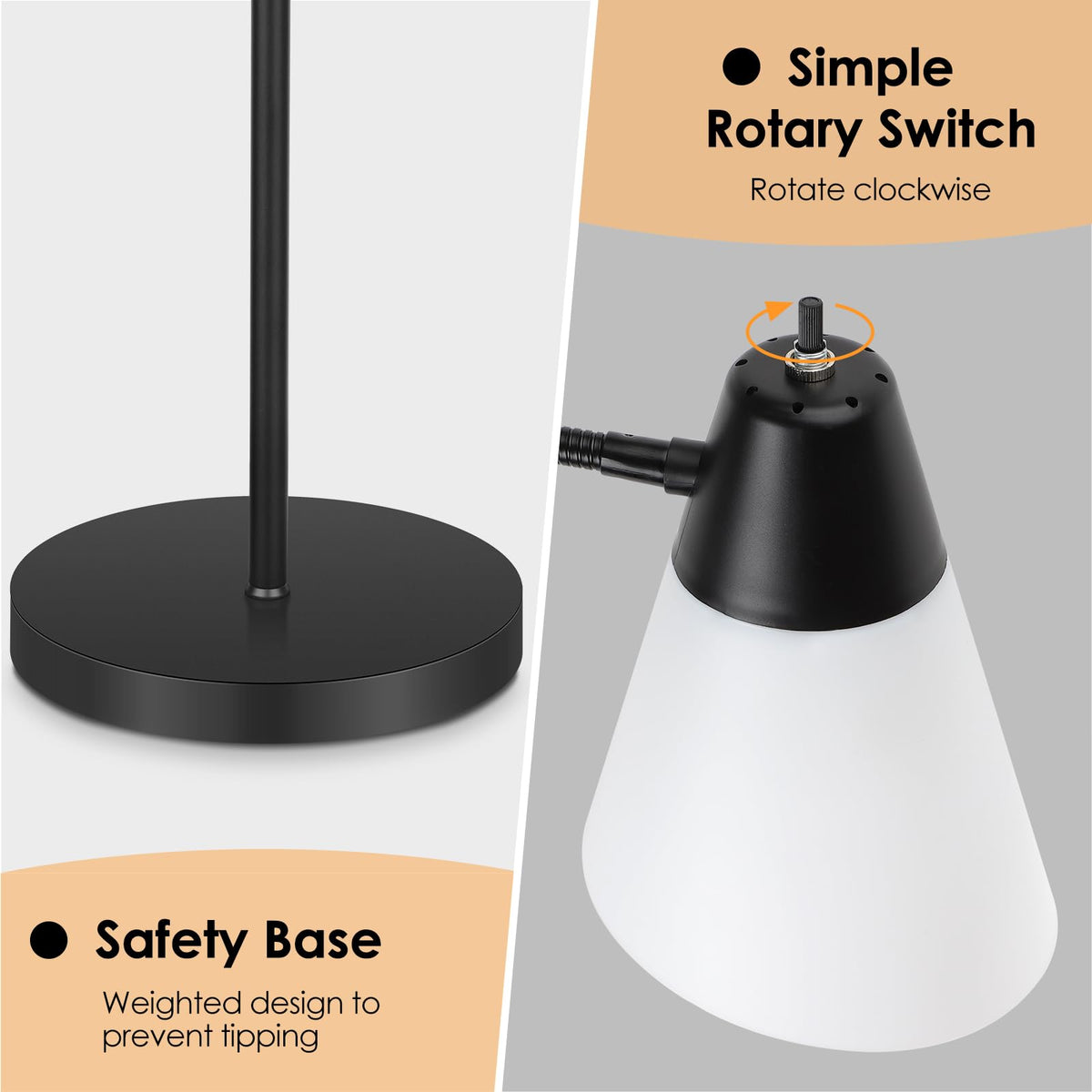 Coucrek lamp compatible with smart plugs and bulbs for home automation.