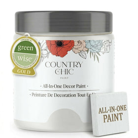 Country Chic all-in-one chalk paint Simplicity White bottle pour for effortless coverage.