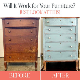 Country Chic cabinet upgrade with Simplicity White for quick, transformative results.