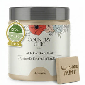 Country Chic Cheesecake bottle pour: smooth flow and even coverage for a flawless base.