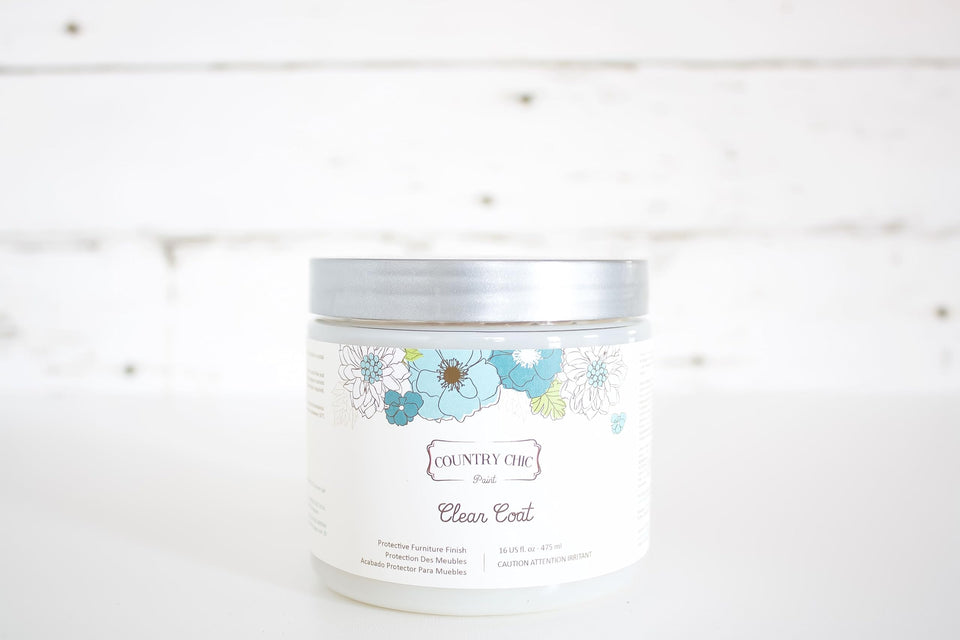 Country Chic Clear Coat pour shows smooth flow for even protection on wood
