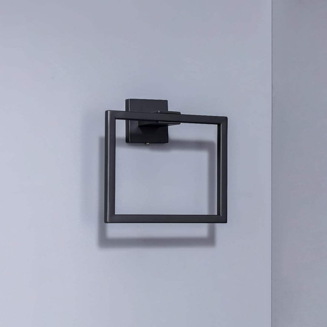 COUOBO matte black bathroom hardware in a modern setup
