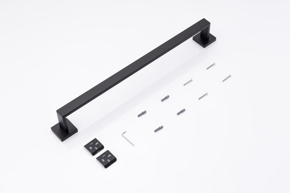 COUOBO matte black toilet paper holder for easy reach