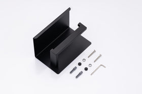 COUOBO matte black small towel rack mounted on wall