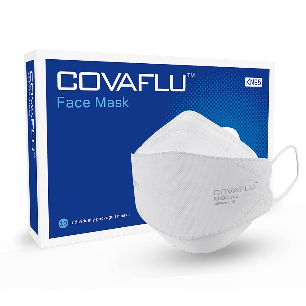 Covaflu KN95 mask pack ten with cup-shaped design for daily wear
