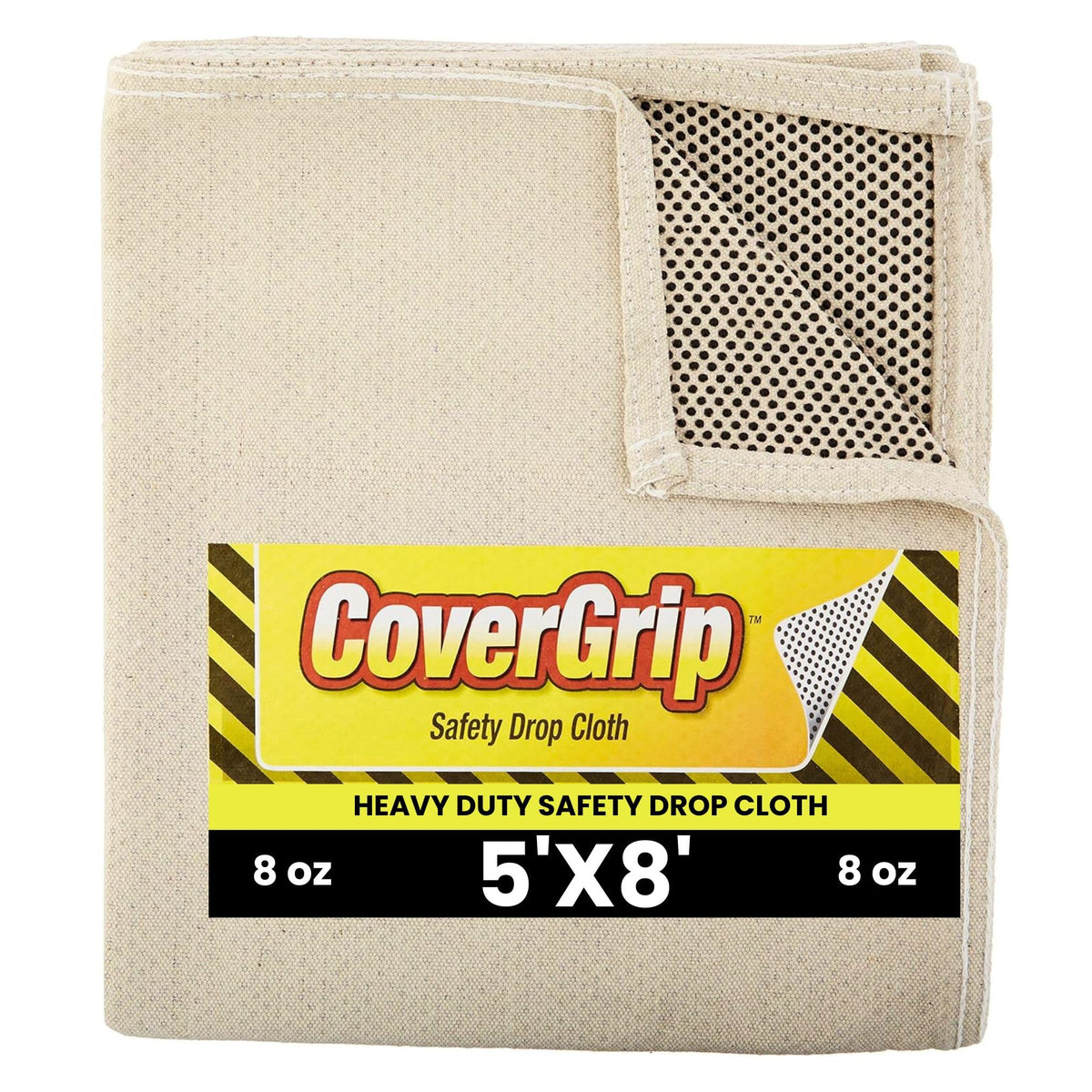 CoverGrip 8oz safety drop cloth in 5x8 size protecting floors during painting projects