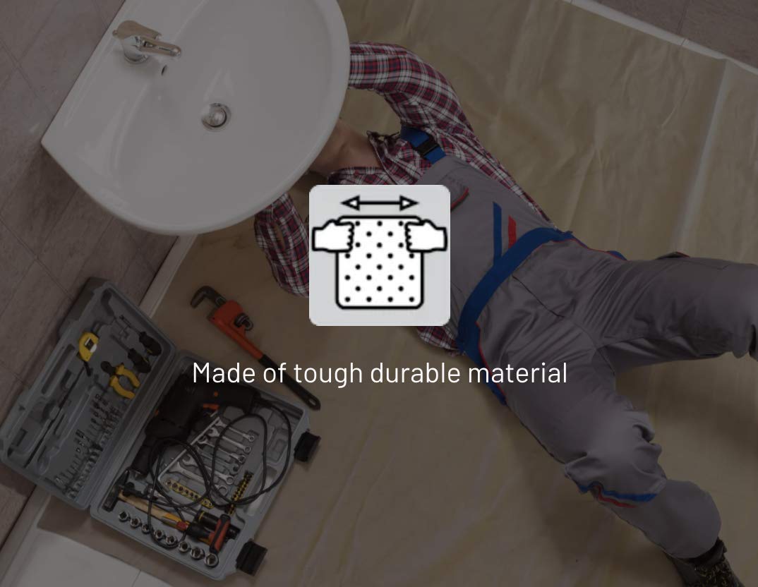 CoverGrip drop cloth fold-lines demonstrating snug-fit on surfaces
