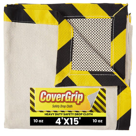 CoverGrip heavy-duty safety drop cloth with slip-resistant dots protecting surfaces