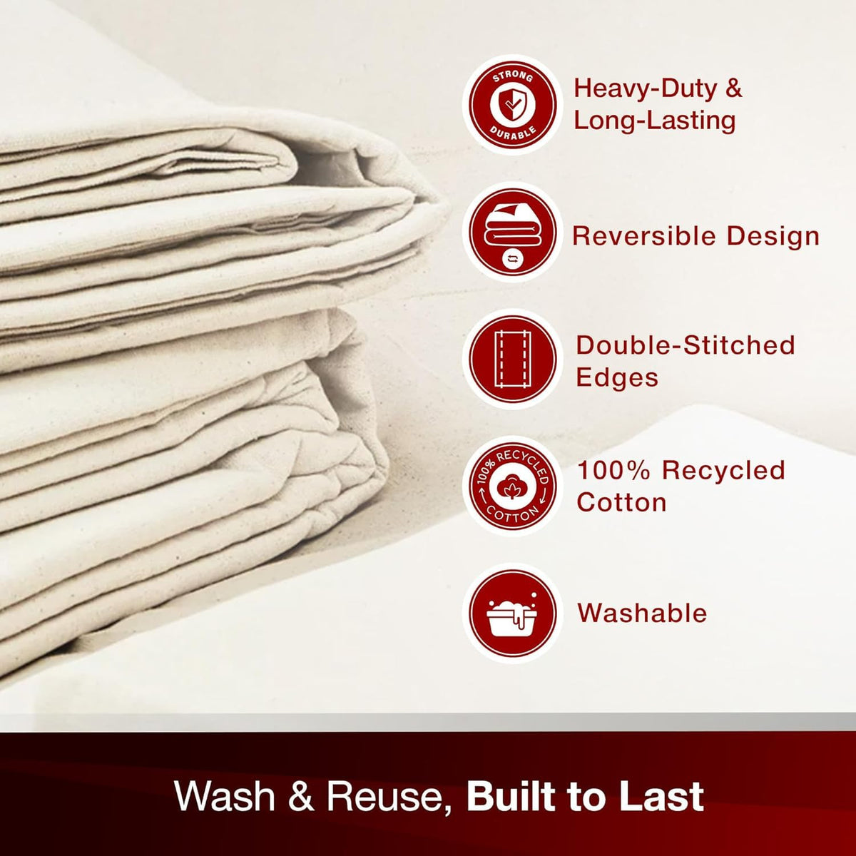 CoverGrip is machine washable cotton-poly canvas for easy post-project care