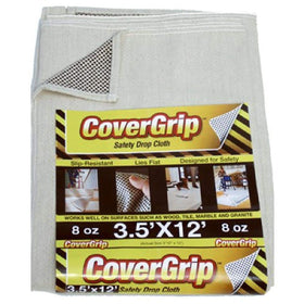 CoverGrip safety drop cloth with flat-conform profile protecting surfaces