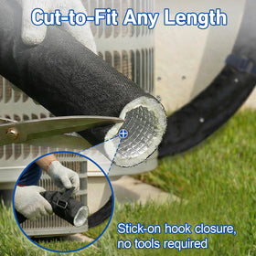 COVERTIFY adjustable buckles enable tool-free, secure installation for various pipe diameters.