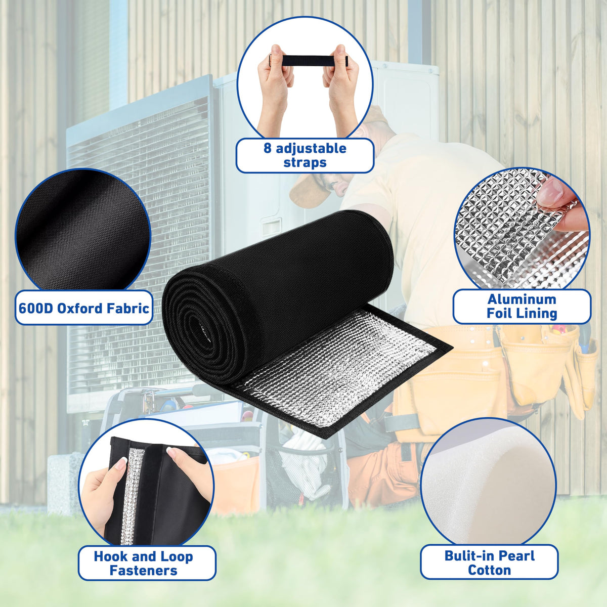 COVERTIFY aluminum-foil-thermal-retention helps maintain temperature.