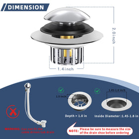 COVO brass finish stopper delivers durable tarnish-free performance