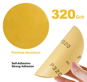 CowboyBOB adhesive-backed sanding disc attachment for quick, slip-free application.
